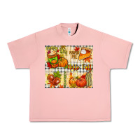 Salmon Hello Fall pumpkins Urban Heavy Tee - NancyCooperArtShop