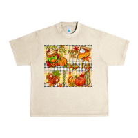 Sandshell Hello Fall pumpkins Urban Heavy Tee - NancyCooperArtShop