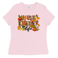 Bubblegum Pink Housekeeper life fall Ladies Tee - LillyAllenDesigns