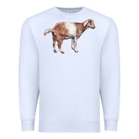 White Nubian Goat Premium Sweatshirt - LillyAllenDesigns