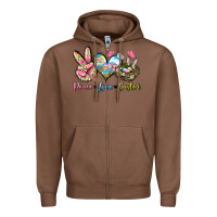 Chestnut Peace love Easter Zipper Hoodie - LillyAllenDesigns