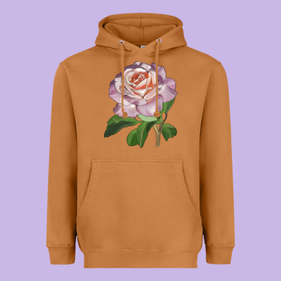 Belinda's Blush Rose Heavyweight Hoodie Designed By Lillyallendesigns