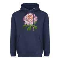 Navy belinda's blush rose Heavyweight Hoodie - LillyAllenDesigns
