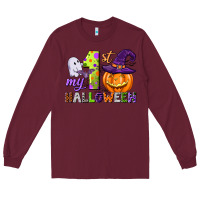Burgundy my first halloween Long Sleeve Tee - CowGirlArtShop