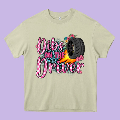 Dibs On The Driver Heavy Core Tee Designed By Jahusdesignshop