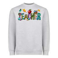 Heather Grey Easter Teacher Heavyweight Sweatshirt - BundleAndBundleShop