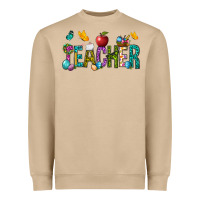 Mushroom Easter Teacher Heavyweight Sweatshirt - BundleAndBundleShop