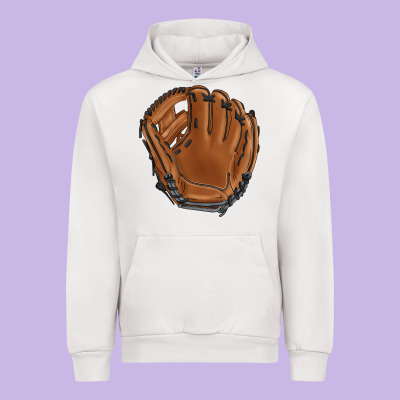 Baseball Glove Urban Hoodie Designed By Barkaloodesign