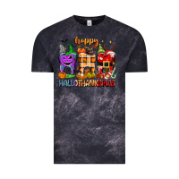 Cloud Black Happy Hallothanksmas teeth Vintage Tee - texasbilliewilder