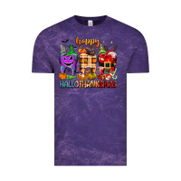 Cloud Purple Happy Hallothanksmas teeth Vintage Tee - texasbilliewilder