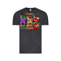 Vintage Black Happy Hallothanksmas teeth Vintage Tee - texasbilliewilder