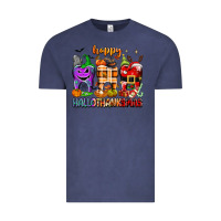 Vintage Denim Happy Hallothanksmas teeth Vintage Tee - texasbilliewilder