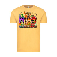 Vintage Mustard Happy Hallothanksmas teeth Vintage Tee - texasbilliewilder