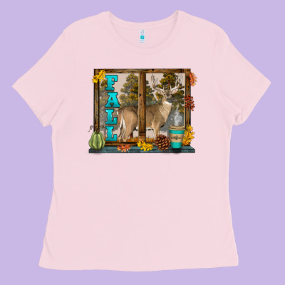 White Tailed Buck Fall Ladies Tee Designed By Lillyallendesigns