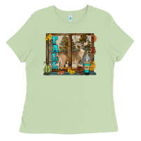 Matcha White Tailed Buck Fall Ladies Tee - LillyAllenDesigns