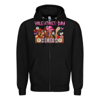 Black valentines day heifers Zipper Hoodie - CowhideDigitalArt