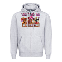 Heather Grey valentines day heifers Zipper Hoodie - CowhideDigitalArt