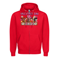 Red valentines day heifers Zipper Hoodie - CowhideDigitalArt