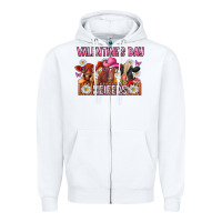 White valentines day heifers Zipper Hoodie - CowhideDigitalArt