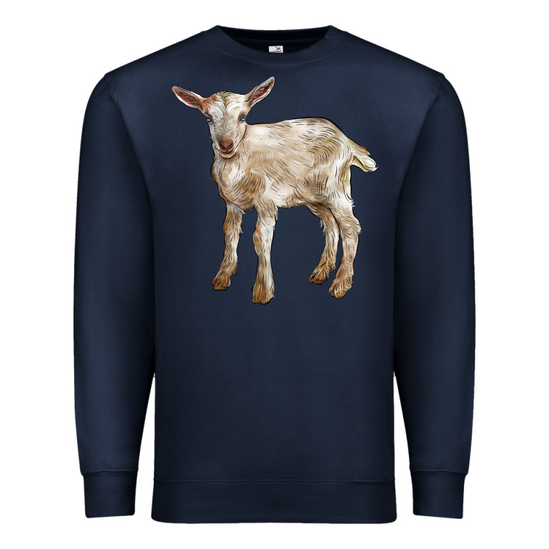 Baby Saanen Goat Premium Sweatshirt by LillyAllenDesigns | Teevron