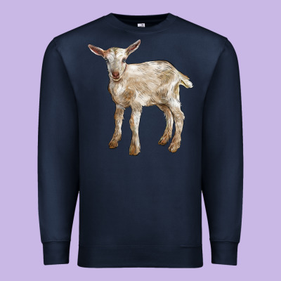 Baby Saanen Goat Premium Sweatshirt Designed By Lillyallendesigns