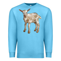 Ocean Blue Baby Saanen Goat Premium Sweatshirt - LillyAllenDesigns