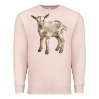 Pale Pink Baby Saanen Goat Premium Sweatshirt - LillyAllenDesigns