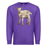 Purple Baby Saanen Goat Premium Sweatshirt - LillyAllenDesigns