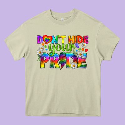 Lgbtq+ Don't Hide Your Pride Heavy Core Tee Designed By Bundleandbundleshop