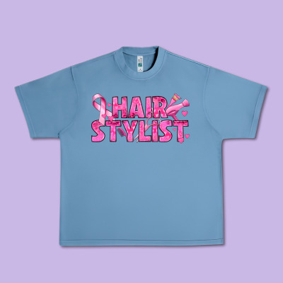 Breast Cancer Hair Stylist Urban Heavy Tee Designed By Texasbilliewilder