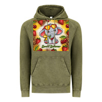 Vintage Olive sweet summer cute elephant Vintage Hoodie - TumblerDesignByShophia