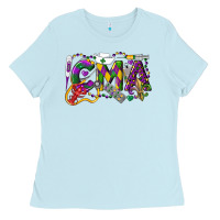 Baby Blue CMA Certified Medical Assistant Mardi Gras Ladies Tee - LillyAllenDesigns