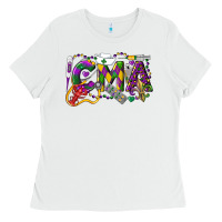 White CMA Certified Medical Assistant Mardi Gras Ladies Tee - LillyAllenDesigns