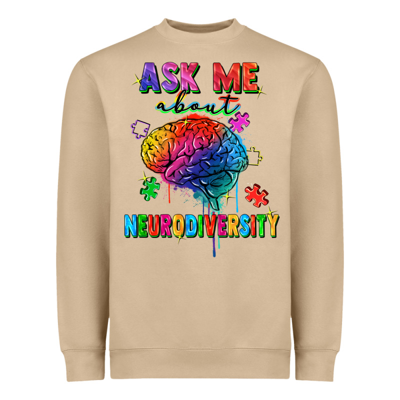 Ask Me About Neurodiversity Heavyweight Sweatshirt by FaDigitalArtStudio | Teevron