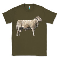 Army Green katahdin sheep Classic Tee - LillyAllenDesigns