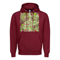 Burgundy The Grinch Seamless Zipper Hoodie - CowhideDigitalArt
