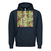 Navy The Grinch Seamless Zipper Hoodie - CowhideDigitalArt