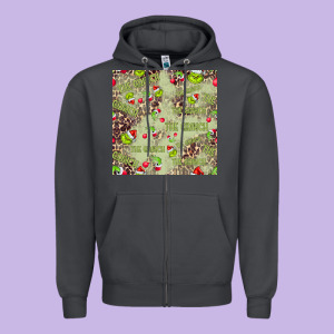 The Grinch Seamless Zipper Hoodie Designed By Cowhidedigitalart