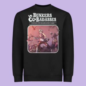 Bunkers Badasses Fantasy Fps Roleplaying Game Heavyweight Sweatshirt Designed By Lanvoart