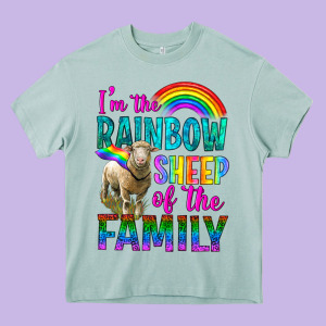 I'm The Rainbow Sheep Of The Family Heavy Core Tee Designed By Bundleandbundleshop