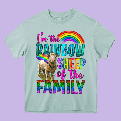 I'm The Rainbow Sheep Of The Family Heavy Core Tee Designed By Bundleandbundleshop