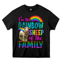 Black I'm The Rainbow Sheep Of The Family Heavy Core Tee - BundleAndBundleShop