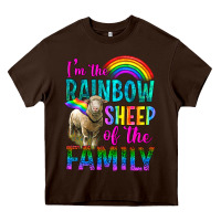 Chocolate Brown I'm The Rainbow Sheep Of The Family Heavy Core Tee - BundleAndBundleShop