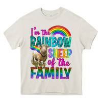 Cream I'm The Rainbow Sheep Of The Family Heavy Core Tee - BundleAndBundleShop