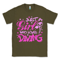 Army Green funny springboard diving quote diver gift for love girl Classic Tee - lanVoArt