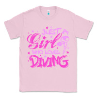 Bubblegum Pink funny springboard diving quote diver gift for love girl Classic Tee - lanVoArt