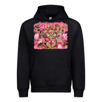 Black pink camouflage bunny background Urban Hoodie - BarkalooDesign