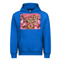 Cobalt pink camouflage bunny background Urban Hoodie - BarkalooDesign