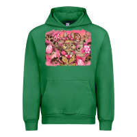 Emerald pink camouflage bunny background Urban Hoodie - BarkalooDesign
