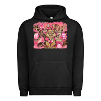 Pigment Black pink camouflage bunny background Urban Hoodie - BarkalooDesign
